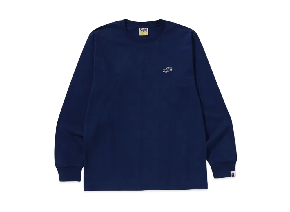 A BATHING APE Sta One Point Ls Tee "Navy"