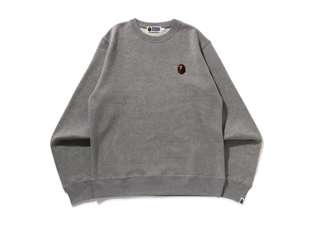 A BATHING APE One Point Crewneck Sweatshirt "Gray"
