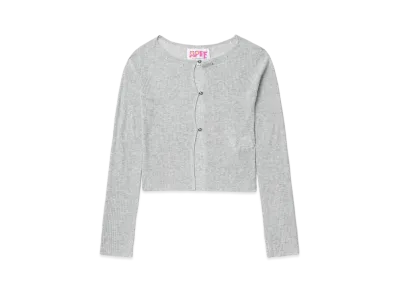 A BATHING APE Button Front Distressed Cardigan "Gray"