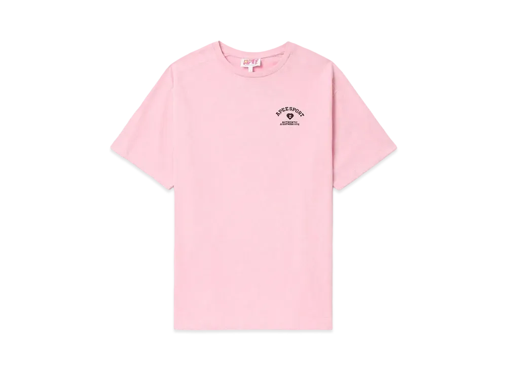 A BATHING APE Bow Graphic Slit Tunic Tee "Pink"