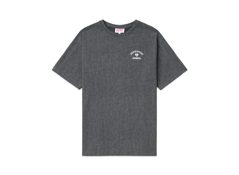 A BATHING APE Bow Graphic Slit Tunic Tee "Charcoal"