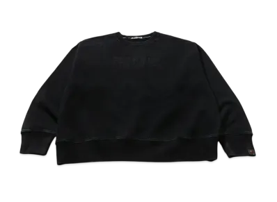 A BATHING APE x mastermind JAPAN Garment Dye Relaxed Fit Crewneck Sweatshirt "Black"