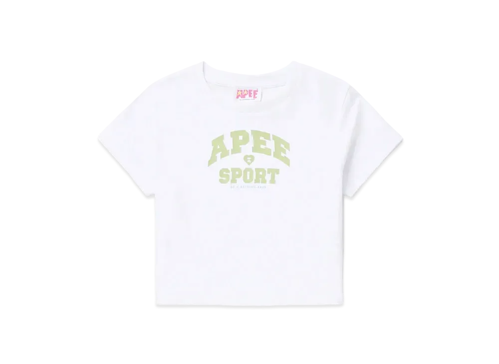 A BATHING APE College Slim Cut Tee "White"