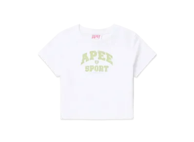 A BATHING APE College Slim Cut Tee "White"
