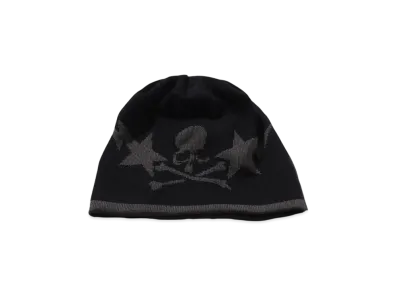 A BATHING APE x mastermind JAPAN Logo Knit Cap "Black"