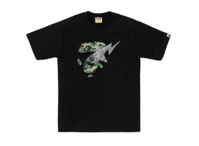 A BATHING APE ABC Camo Ape Face Sta Tee "Black/Green"