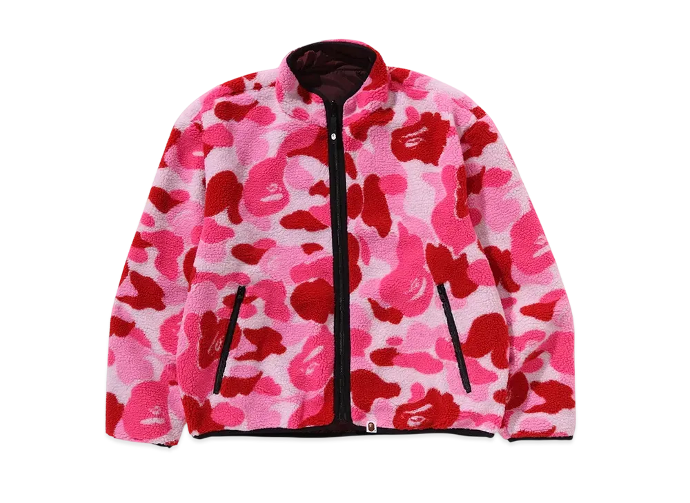 A BATHING APE ABC Camo Boa Ripstop Reversible Jacket "Pink"