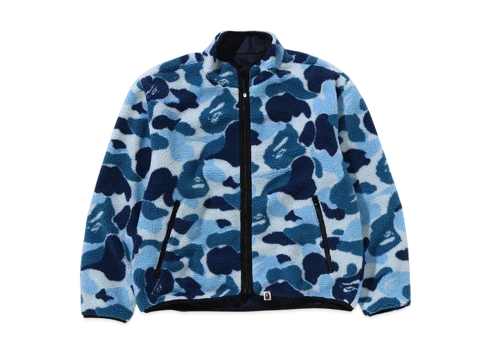 A BATHING APE ABC Camo Boa Ripstop Reversible Jacket "Blue"
