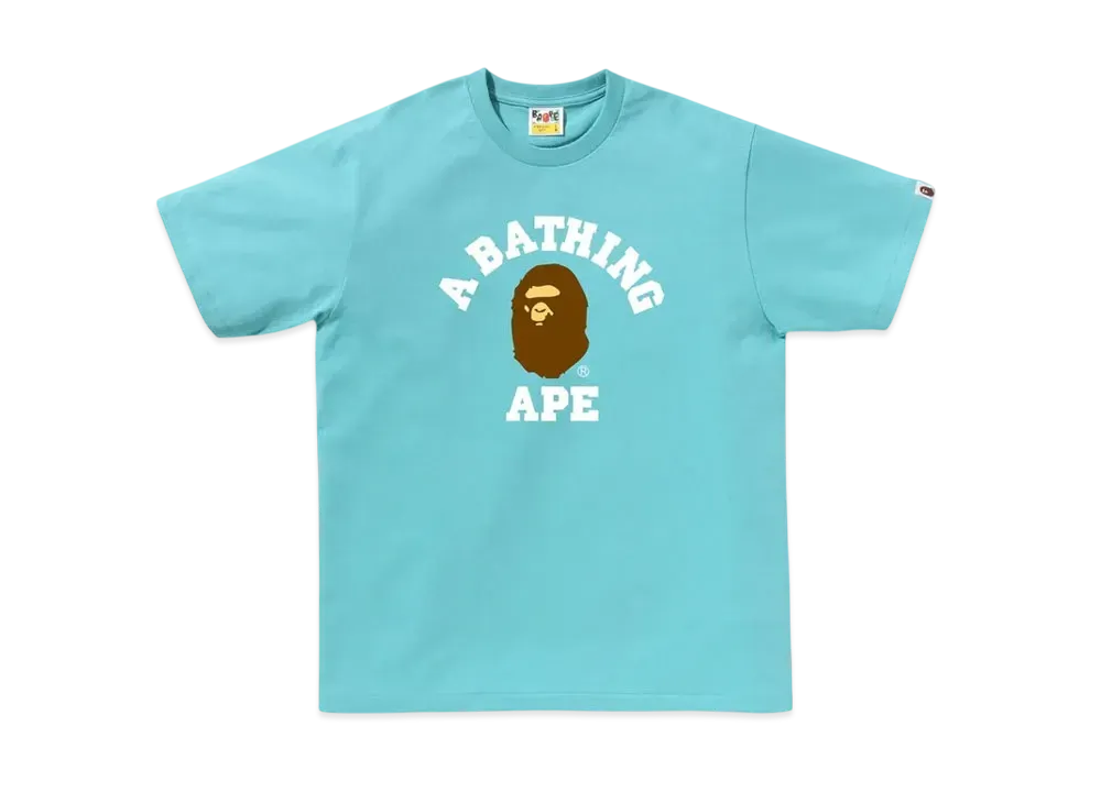 A BATHING APE College Tee "Blue"