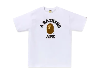 A BATHING APE College Tee "White"