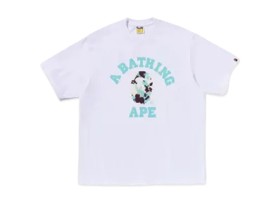 A BATHING APE Map Camo College Relaxed Fit Tee "White"