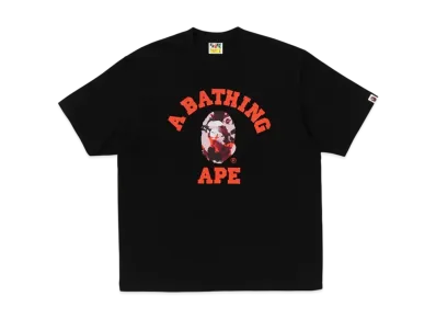 A BATHING APE Map Camo College Relaxed Fit Tee "Black"
