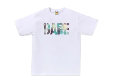 A BATHING APE Map Camo Stencil Bape Logo Tee "White/ML"