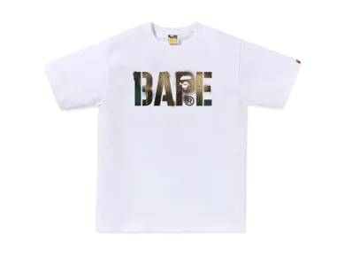 A BATHING APE Map Camo Stencil Bape Logo Tee "White/ Green"