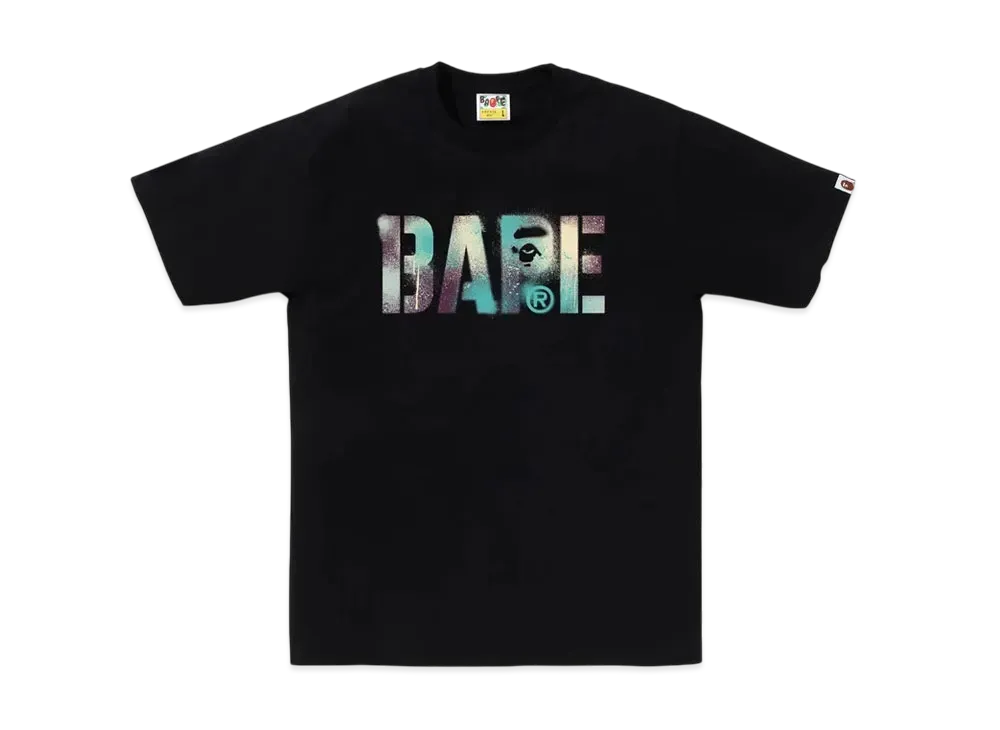 A BATHING APE Map Camo Stencil Bape Logo Tee "Black/ML"