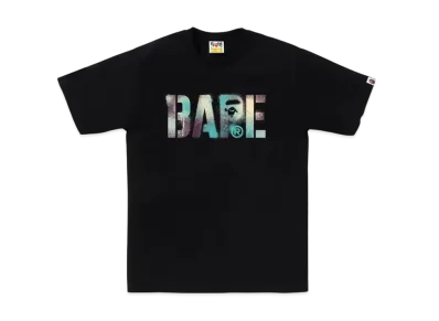 A BATHING APE Map Camo Stencil Bape Logo Tee "Black/ML"