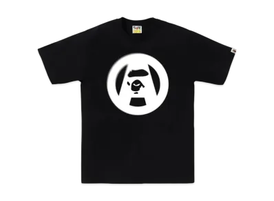 A BATHING APE Stencil Circle Ape Face Tee "Black"