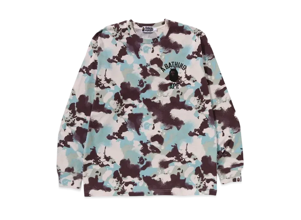 A BATHING APE Map Camo Relaxed Fit LS Tee "Multi"