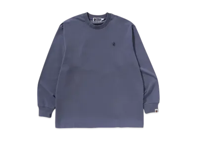 A BATHING APE One Point Relaxed Fit LS Tee "Charcoal"