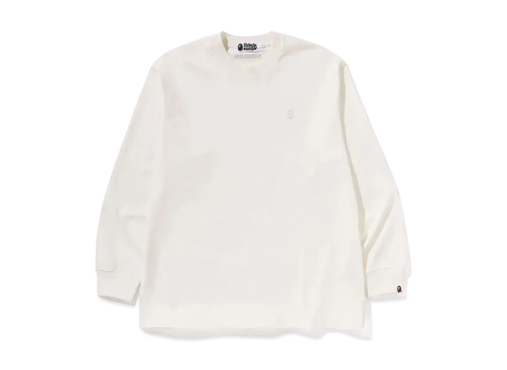 A BATHING APE One Point Relaxed Fit LS Tee "Ivory"