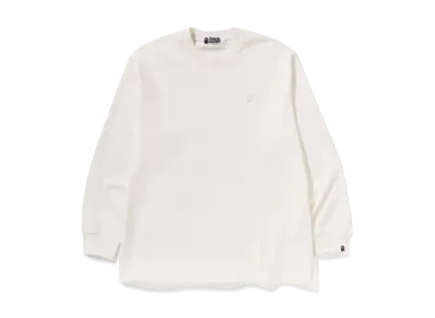 A BATHING APE One Point Relaxed Fit LS Tee "Ivory"