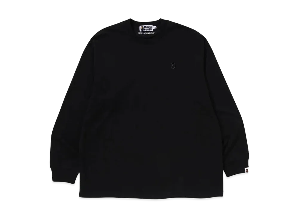 A BATHING APE One Point Relaxed Fit LS Tee "Black"