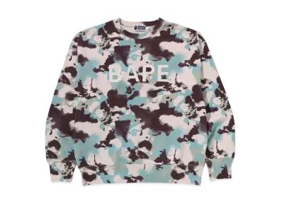 A BATHING APE Map Camo Crewneck Relaxed Fit Sweatshirt "Multi"