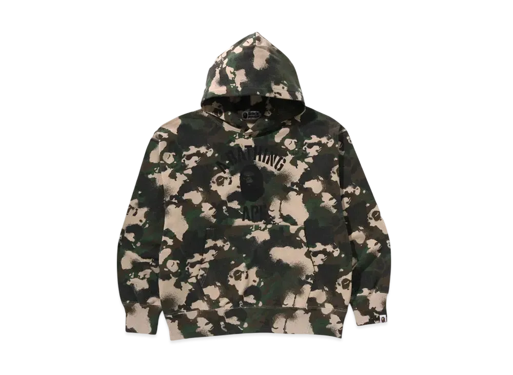A BATHING APE Map Camo Pullover Hoodie "Green"