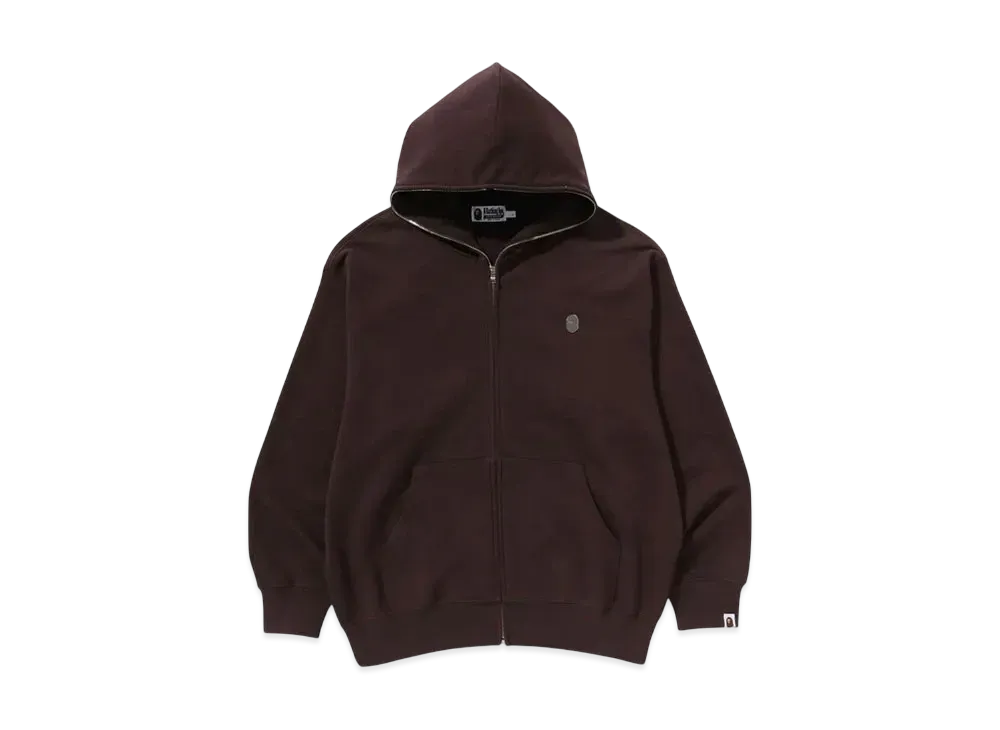 A BATHING APE One Point Relaxed Fit Zip Hoodie "Brown"