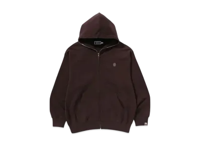 A BATHING APE One Point Relaxed Fit Zip Hoodie "Brown"