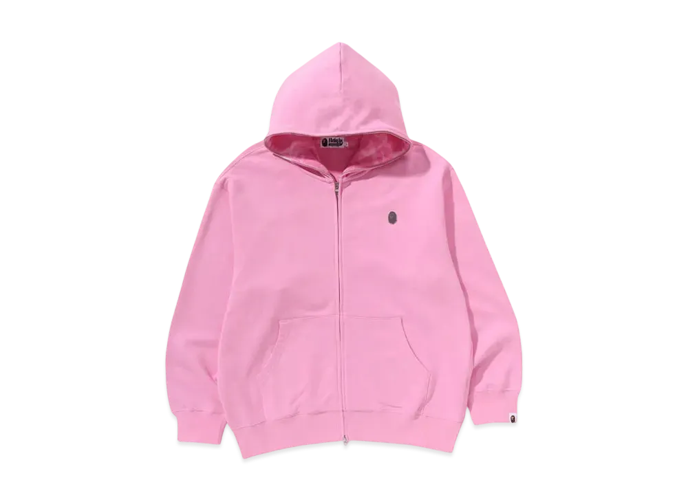 A BATHING APE One Point Relaxed Fit Zip Hoodie "Pink"