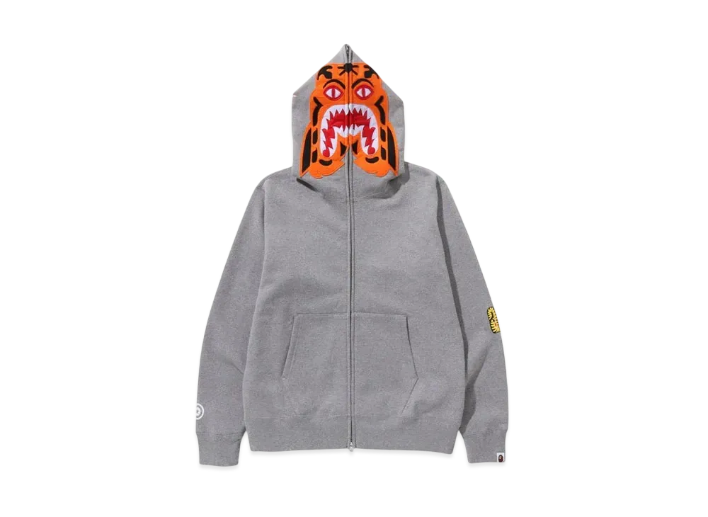 A BATHING APE Tiger Full Zip Hoodie "Gray"