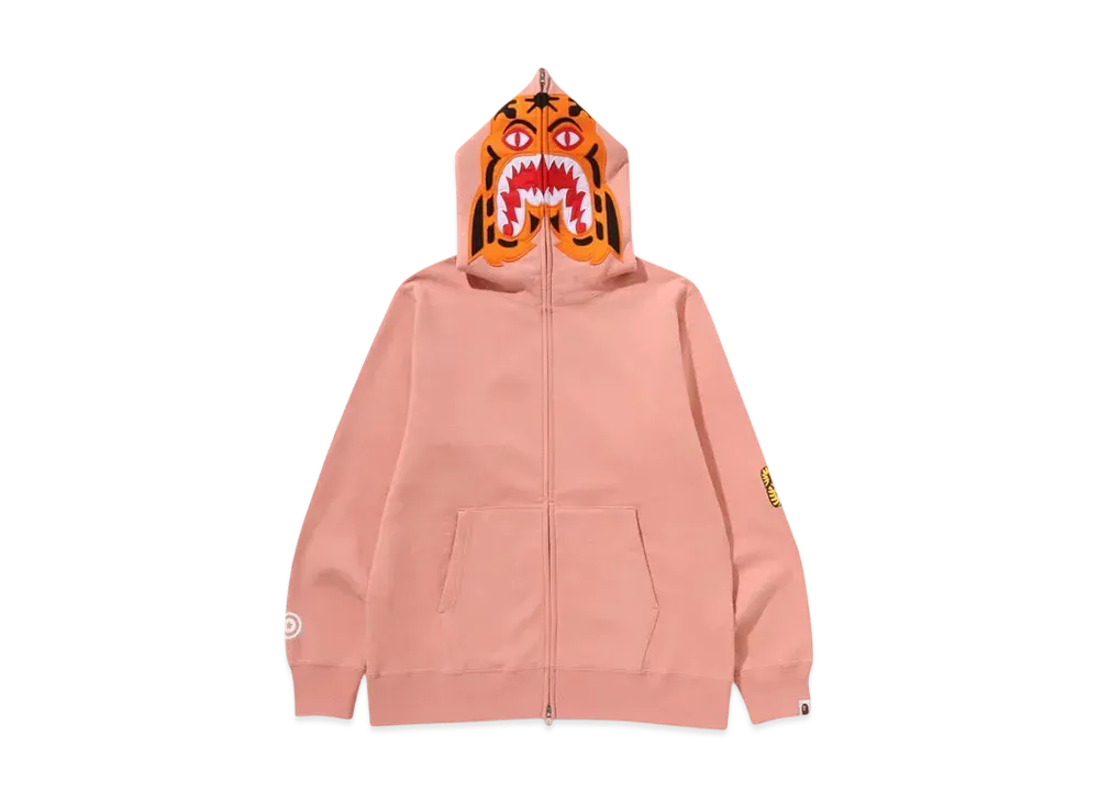 A BATHING APE Tiger Full Zip Hoodie "Pink"