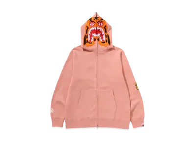 A BATHING APE Tiger Full Zip Hoodie "Pink"