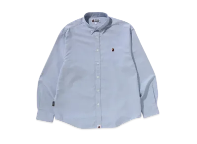 A BATHING APE One Point Oxford LS Shirt "Blue"