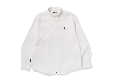 A BATHING APE One Point Oxford LS Shirt "White"
