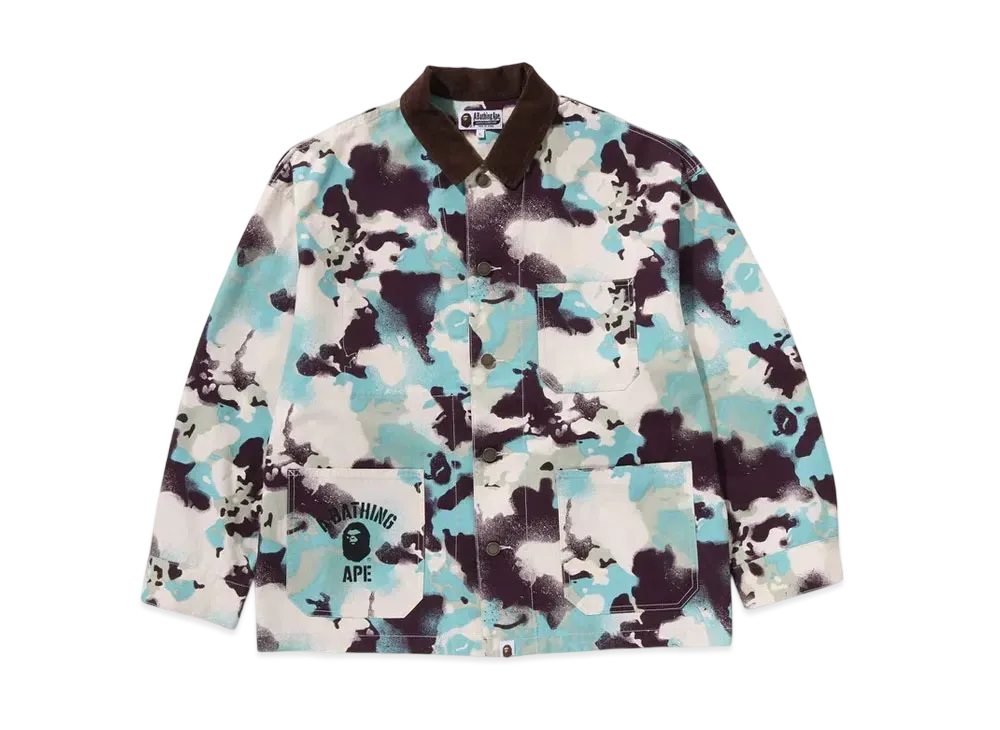 A BATHING APE Map Camo Work Jacket "Multi"