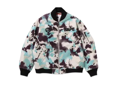 A BATHING APE Map Camo Bomber Jacket "Multi"