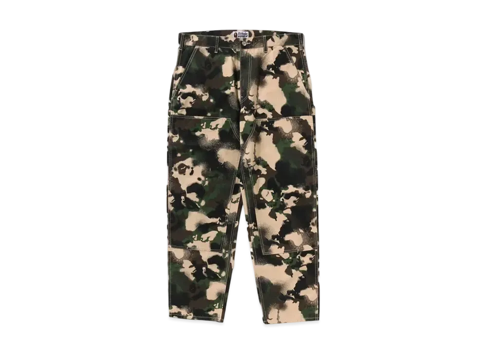 A BATHING APE Map Camo Relaxed Fit Work Pants "Green"