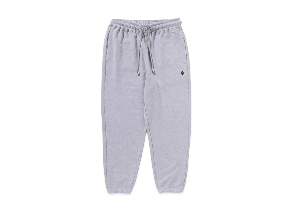 A BATHING APE One Point Relaxed Fit Sweat Pants "Gray"