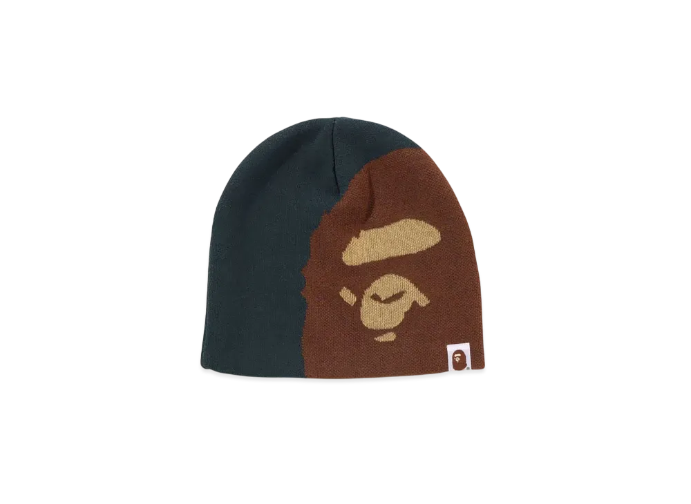 A BATHING APE Ape Head Knit Cap "Green"