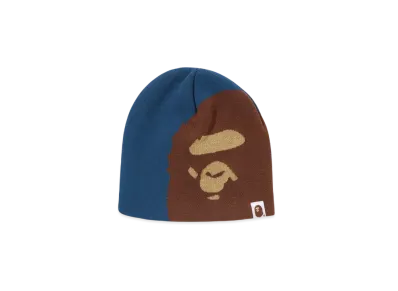 A BATHING APE Ape Head Knit Cap "Blue"