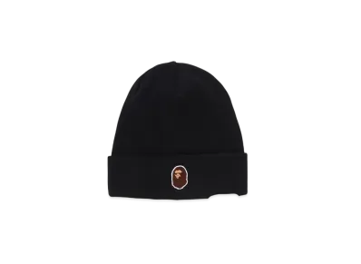 A BATHING APE One Point Ape Head Knit Cap "Black"
