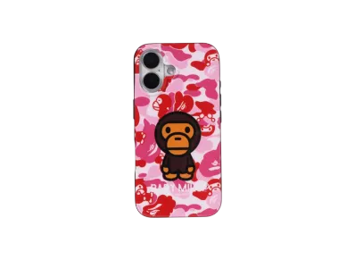 A BATHING APE ABC Milo Camo iPhone 16 Case "Pink"