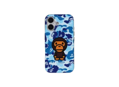 A BATHING APE ABC Milo Camo iPhone 16 Case "Blue"