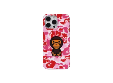 A BATHING APE ABC Milo Camo iPhone 16 Pro Max Case "Pink"