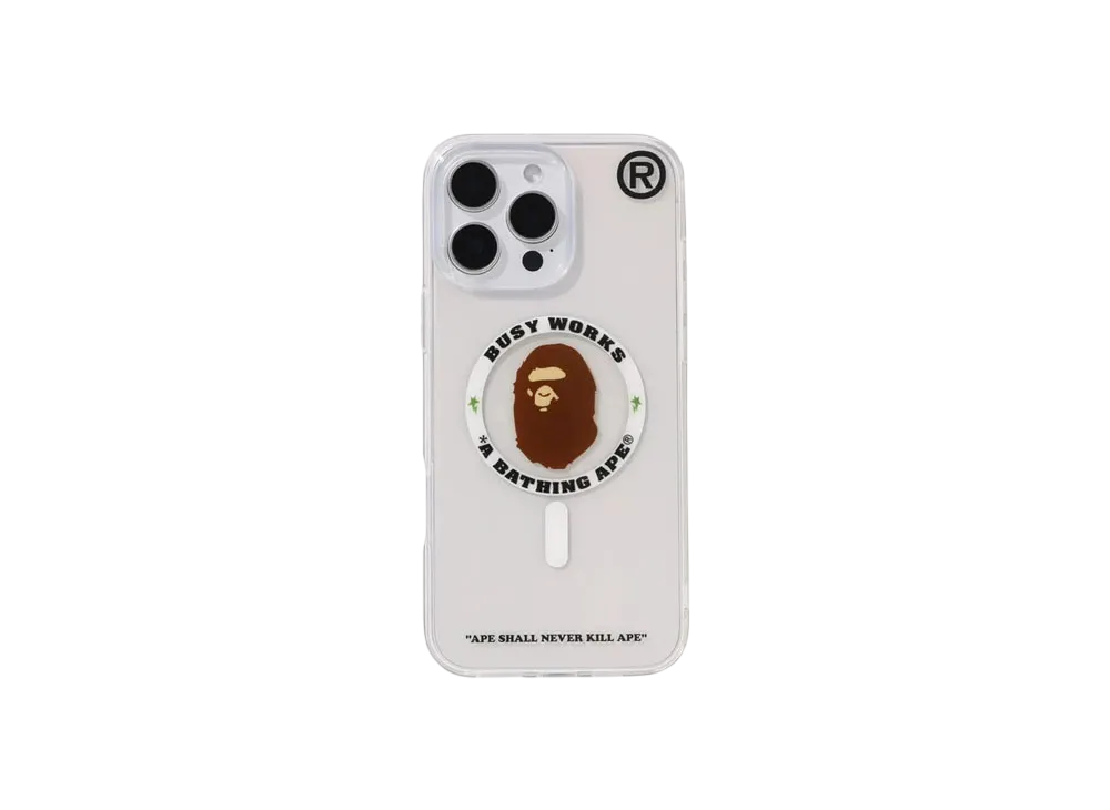 A BATHING APE Bape iPhone 16 Pro Max Clear Case "Clear"