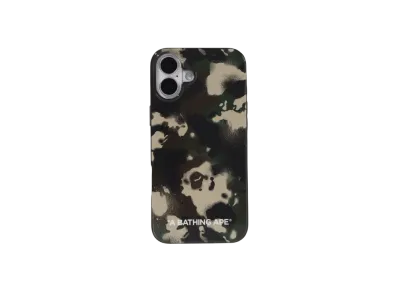 A BATHING APE Map Camo iPhone 16 Plus Case "Green"