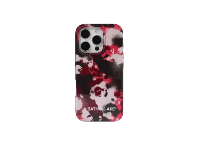 A BATHING APE Map Camo iPhone 16 Pro Case "Red"