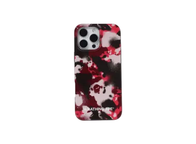 A BATHING APE Map Camo iPhone 16 Pro Max Case "Red"